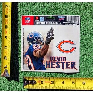 Chicago Bears 5.5" x 4.5" Removable & Reusable Devin Hester NFL Wincraft Decal